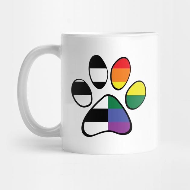 Straight Ally Pride Paw by HyperOtterDesigns